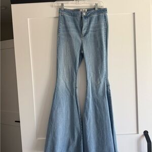 Free People We The Free Light Wash Flare Jeans